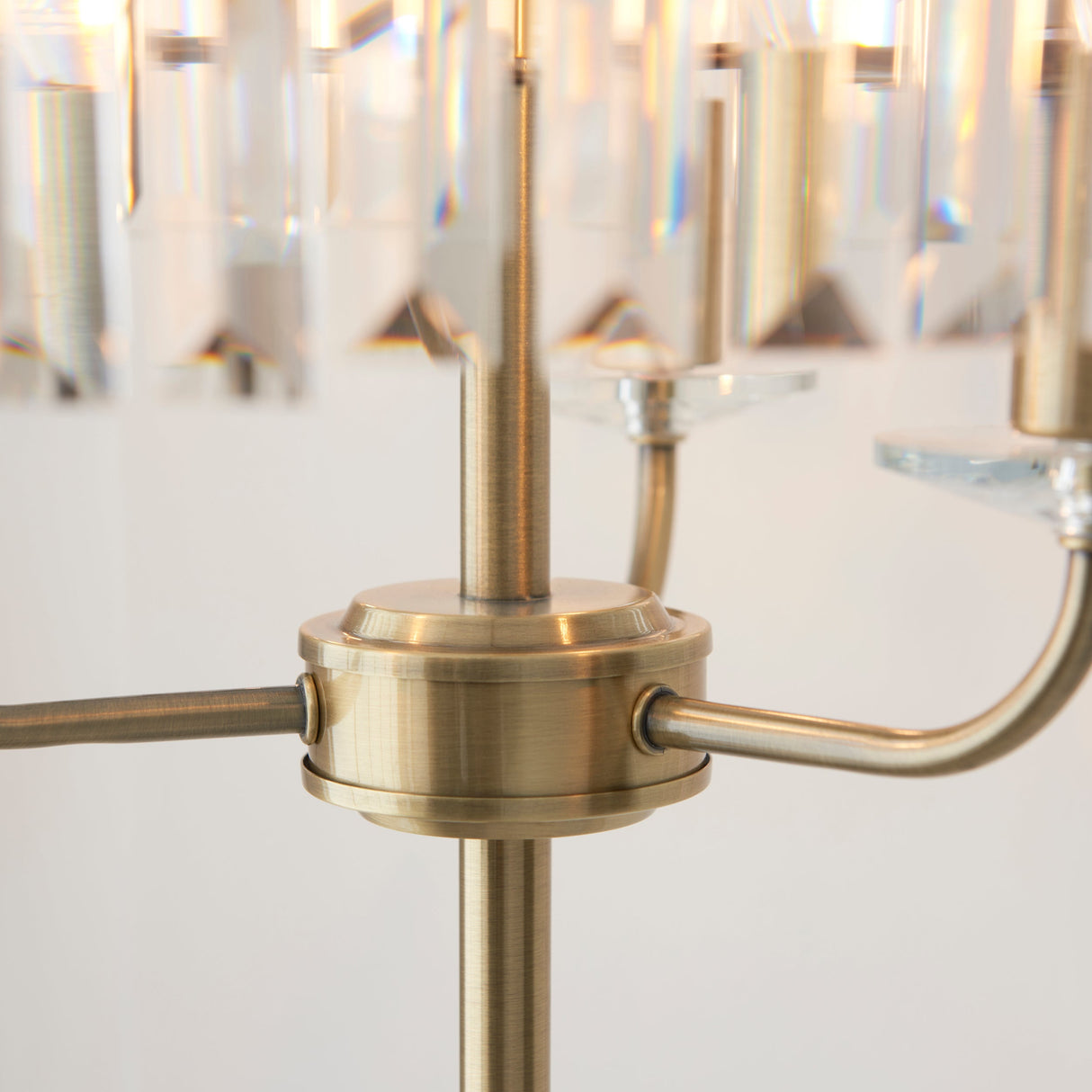 Calverdale Cut Floor Lamp - Antique Brass