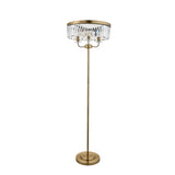 Calverdale Cut Floor Lamp - Antique Brass