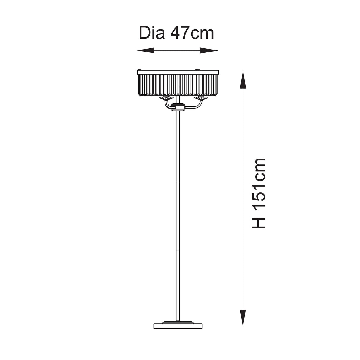 Calverdale Cut Floor Lamp - Antique Brass