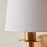 Elverton Vintage Wall Light - Brass White