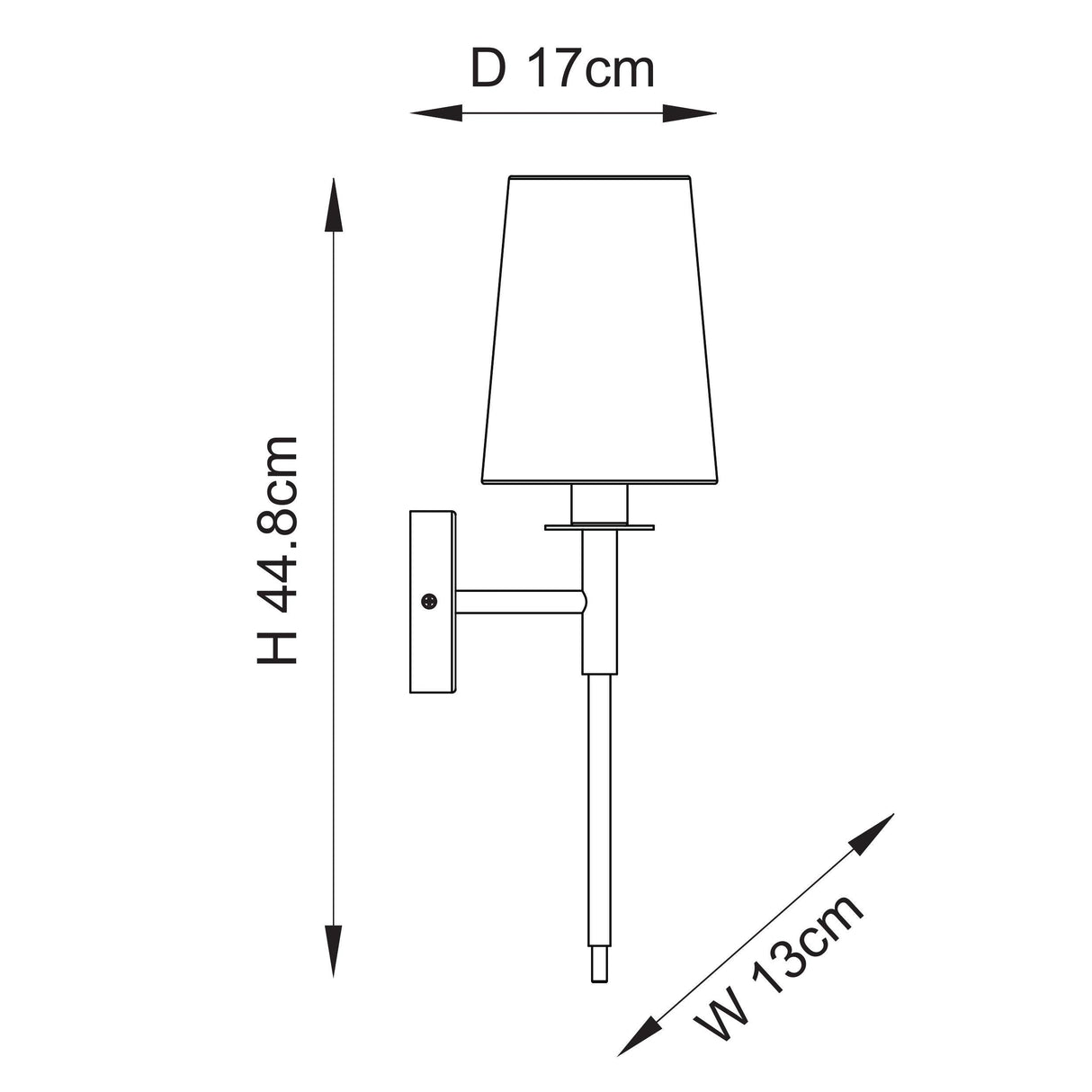 Elverton Vintage Wall Light - Brass White