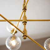Mossgrove Twisted 12 Light Pendant - Brushed Aged Clear