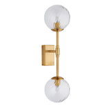 Mossgrove Twisted 2 Light Wall Light - Brushed Aged Brass