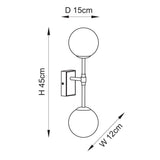 Mossgrove Twisted 2 Light Wall Light - Brushed Aged Brass