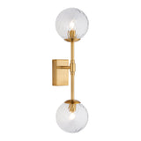 Mossgrove Twisted 2 Light Wall Light - Brushed Aged Brass