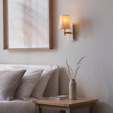 Fernhaven Vintage Tapered Wall Light - Brass White Marble