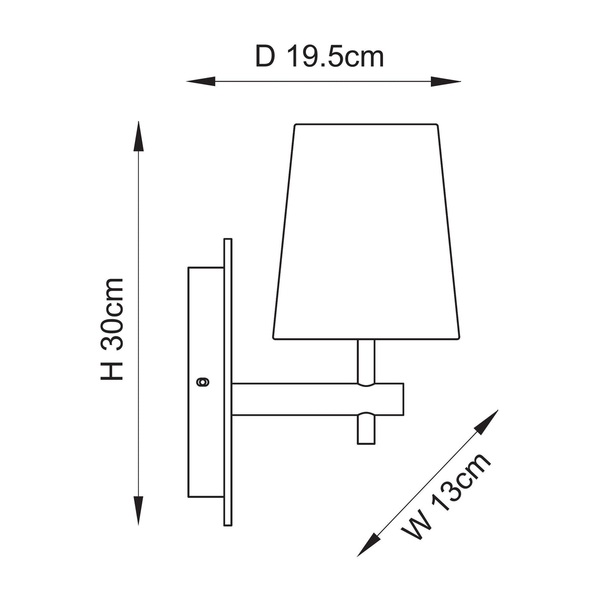 Fernhaven Vintage Tapered Wall Light - Brass White Marble