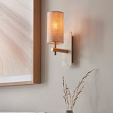 Fernhaven Vintage Wall Light - Brass White Marble