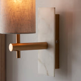 Fernhaven Vintage Wall Light - Brass White Marble