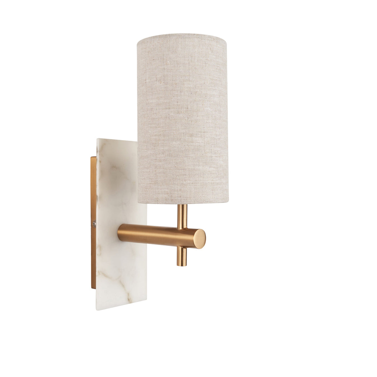 Fernhaven Vintage Wall Light - Brass White Marble