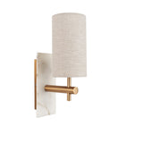 Fernhaven Vintage Wall Light - Brass White Marble
