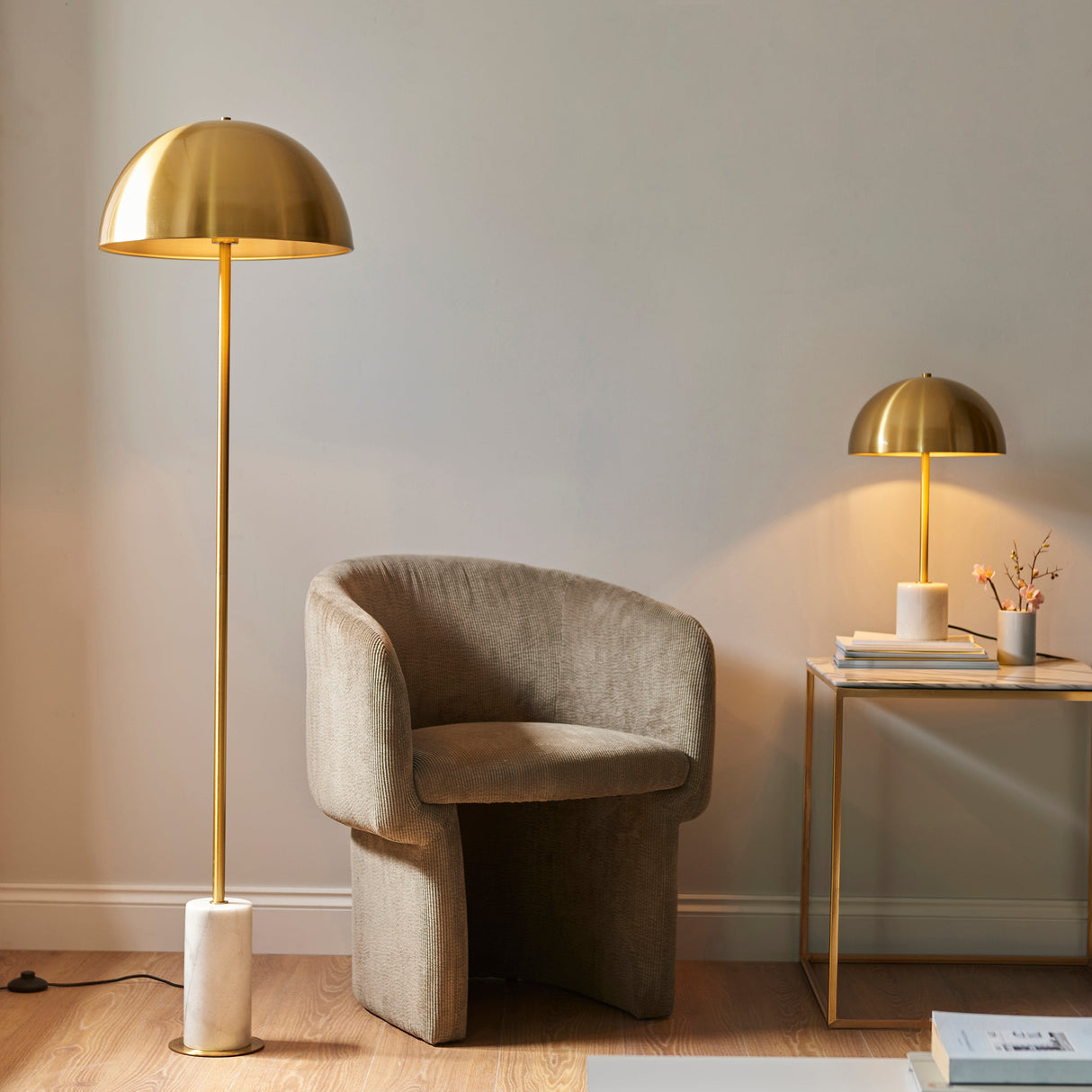 Fernhaven Floor Lamp - Brushed Aged Brass