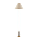 Fernhaven Fabric Floor Lamp - Brushed Aged Brass