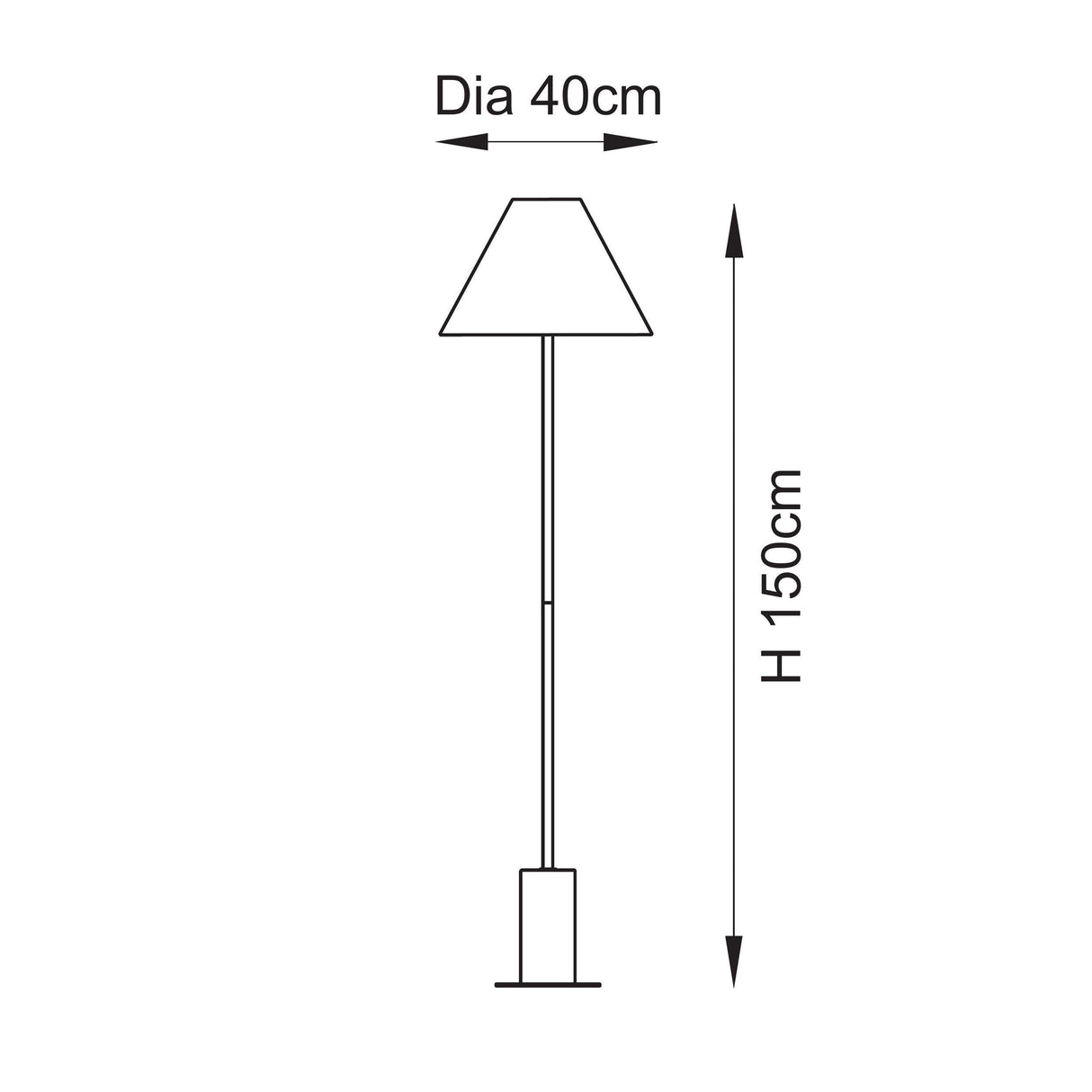 Fernhaven Fabric Floor Lamp - Brushed Aged Brass