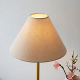 Fernhaven Fabric Table Lamp - Brushed Aged Brass
