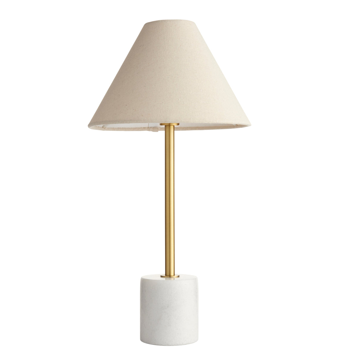 Fernhaven Fabric Table Lamp - Brushed Aged Brass