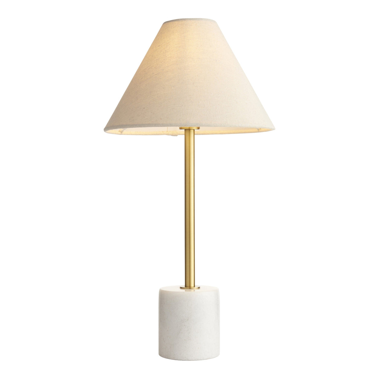 Fernhaven Fabric Table Lamp - Brushed Aged Brass