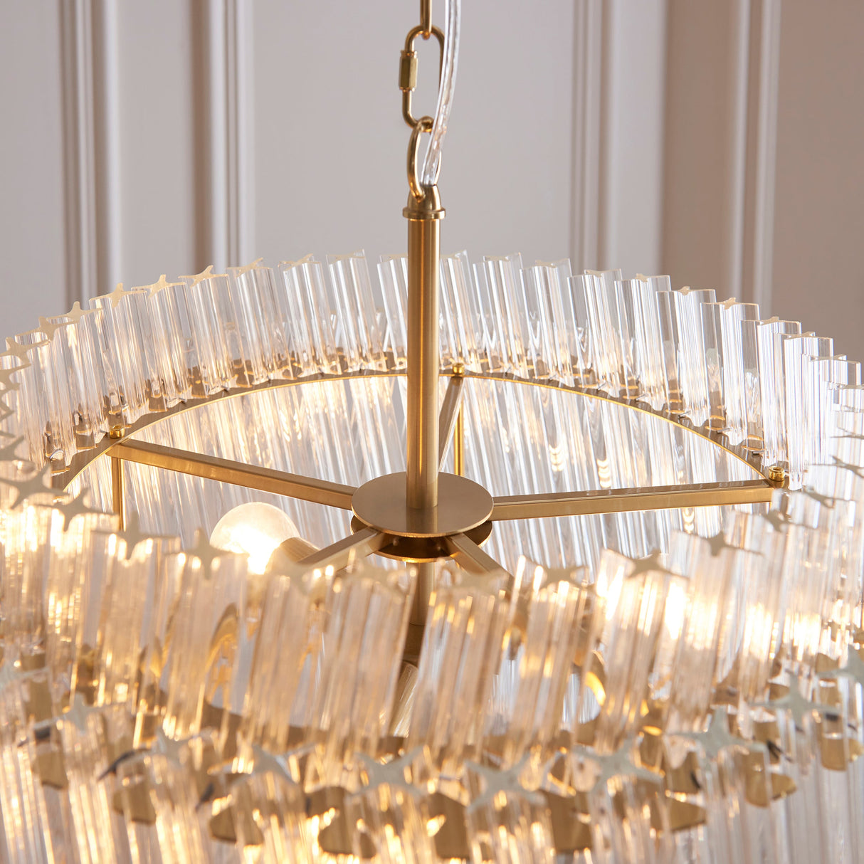 Nettlecote 3 Light Pendant - Brushed Aged Brass