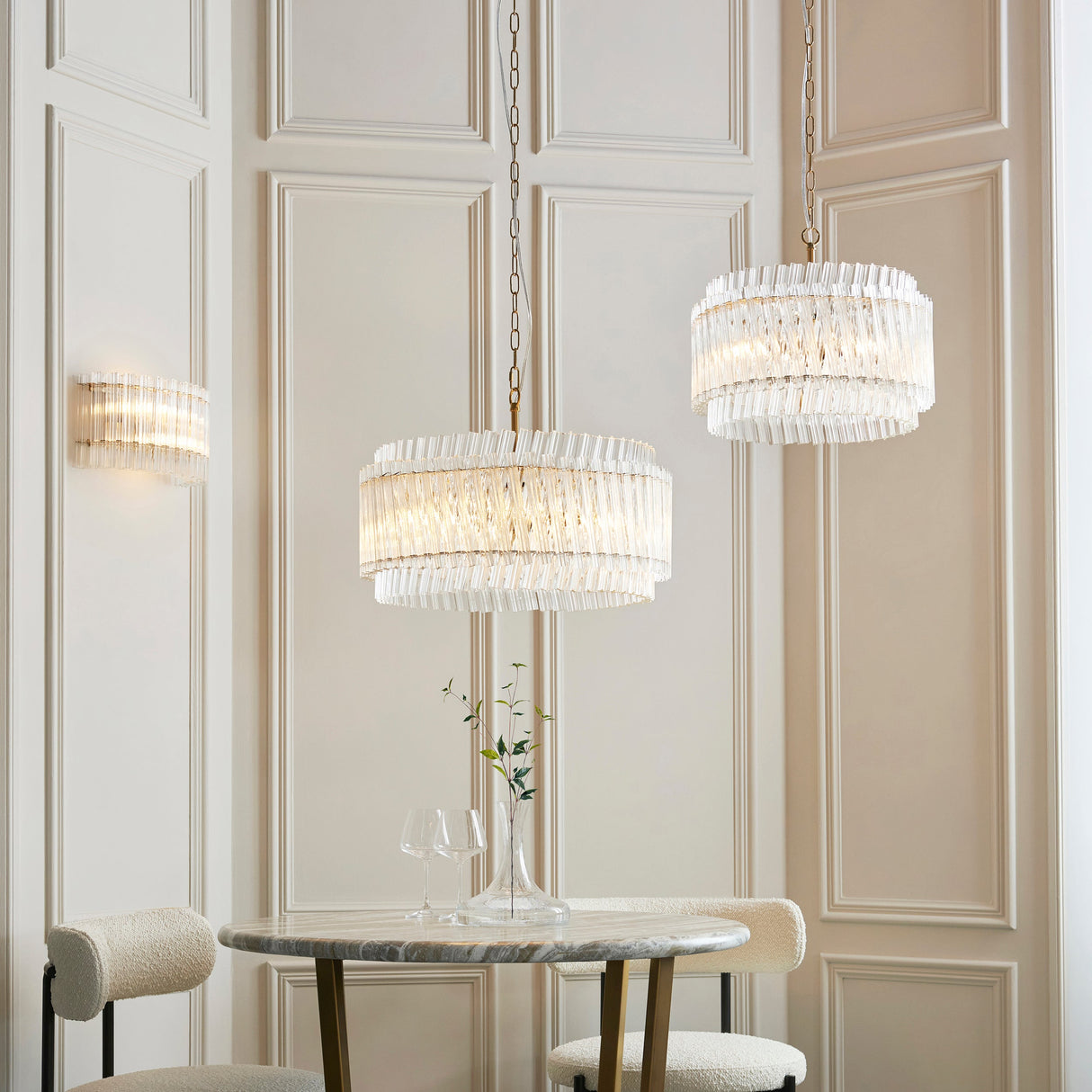 Nettlecote 3 Light Pendant - Brushed Aged Brass