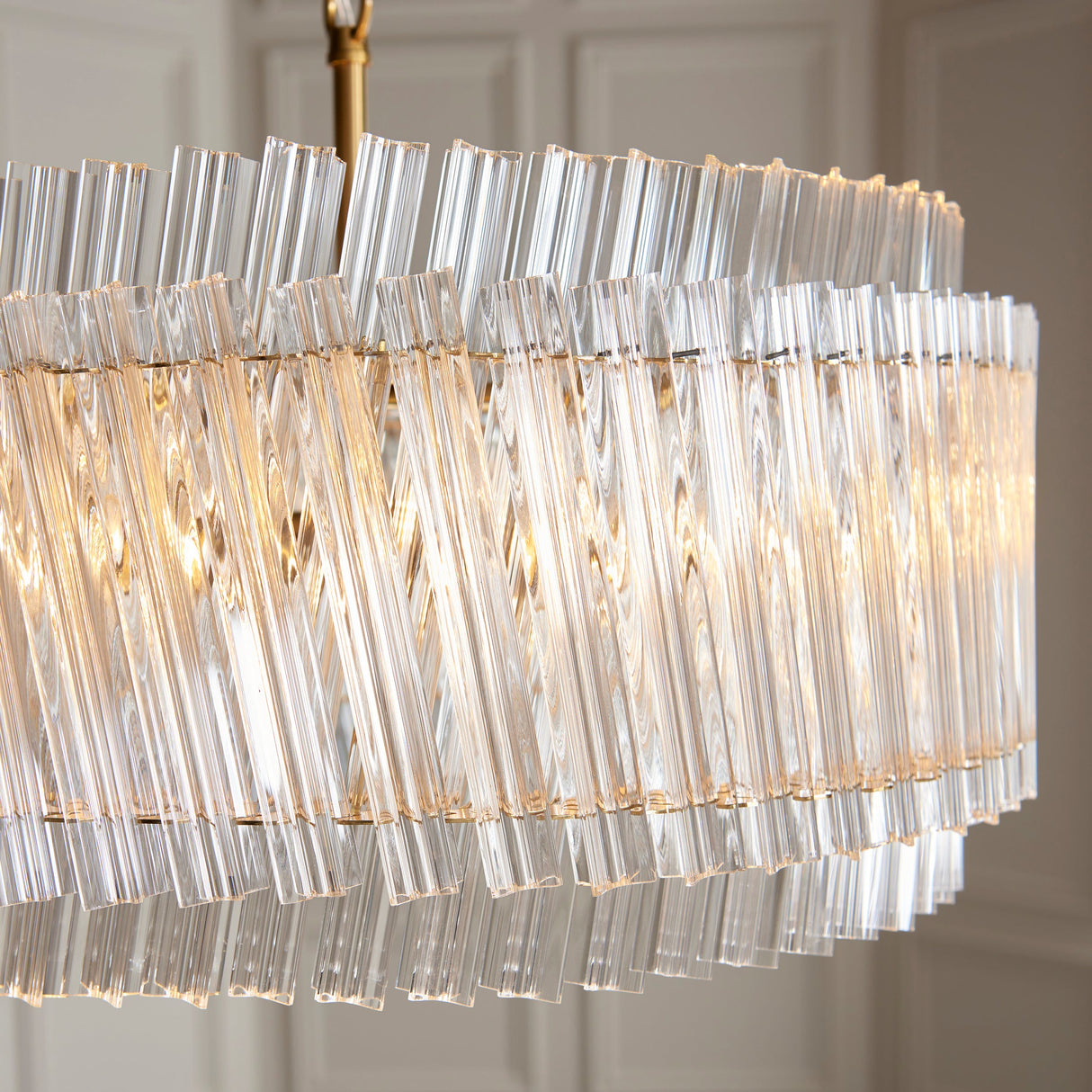 Nettlecote 5 Light Pendant - Brushed Aged Brass