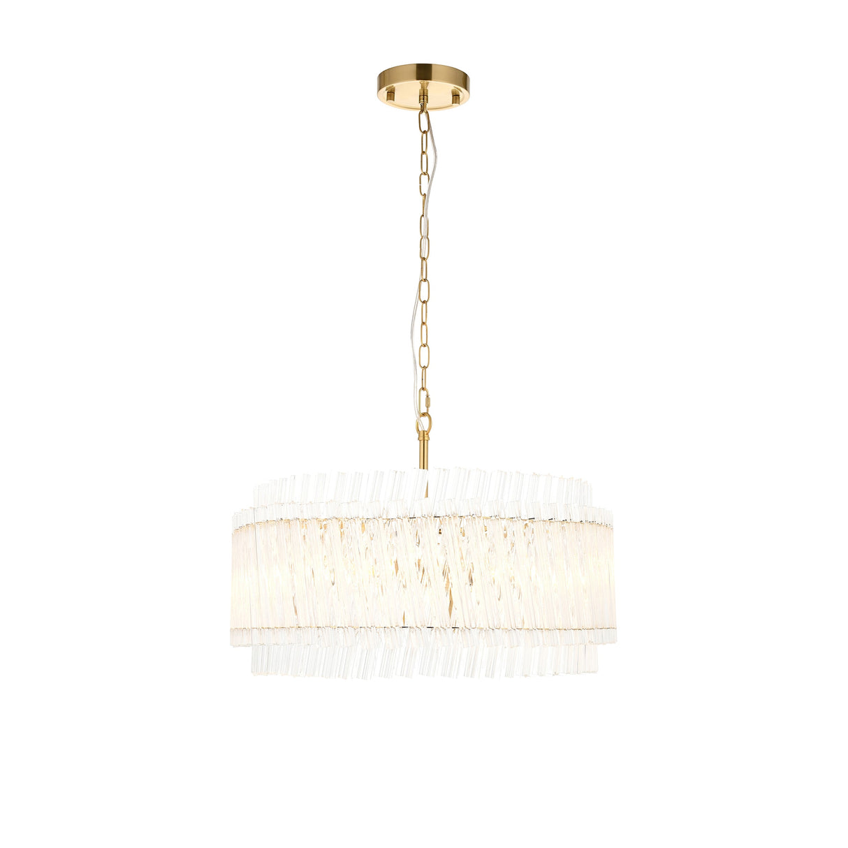 Nettlecote 5 Light Pendant - Brushed Aged Brass
