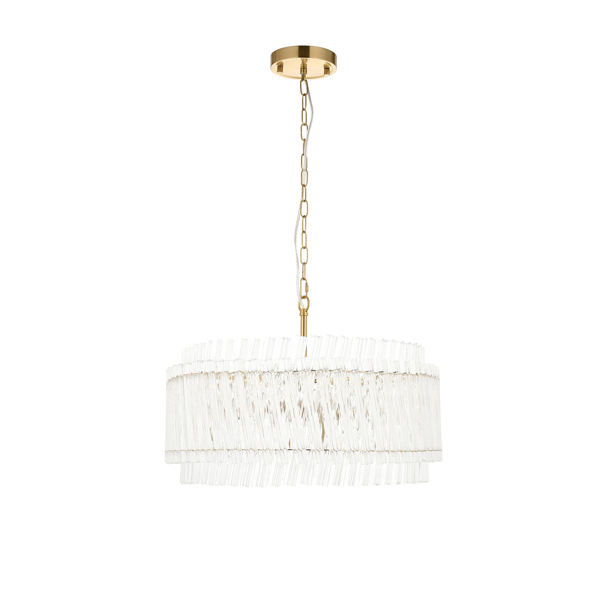 Nettlecote 5 Light Pendant - Brushed Aged Brass