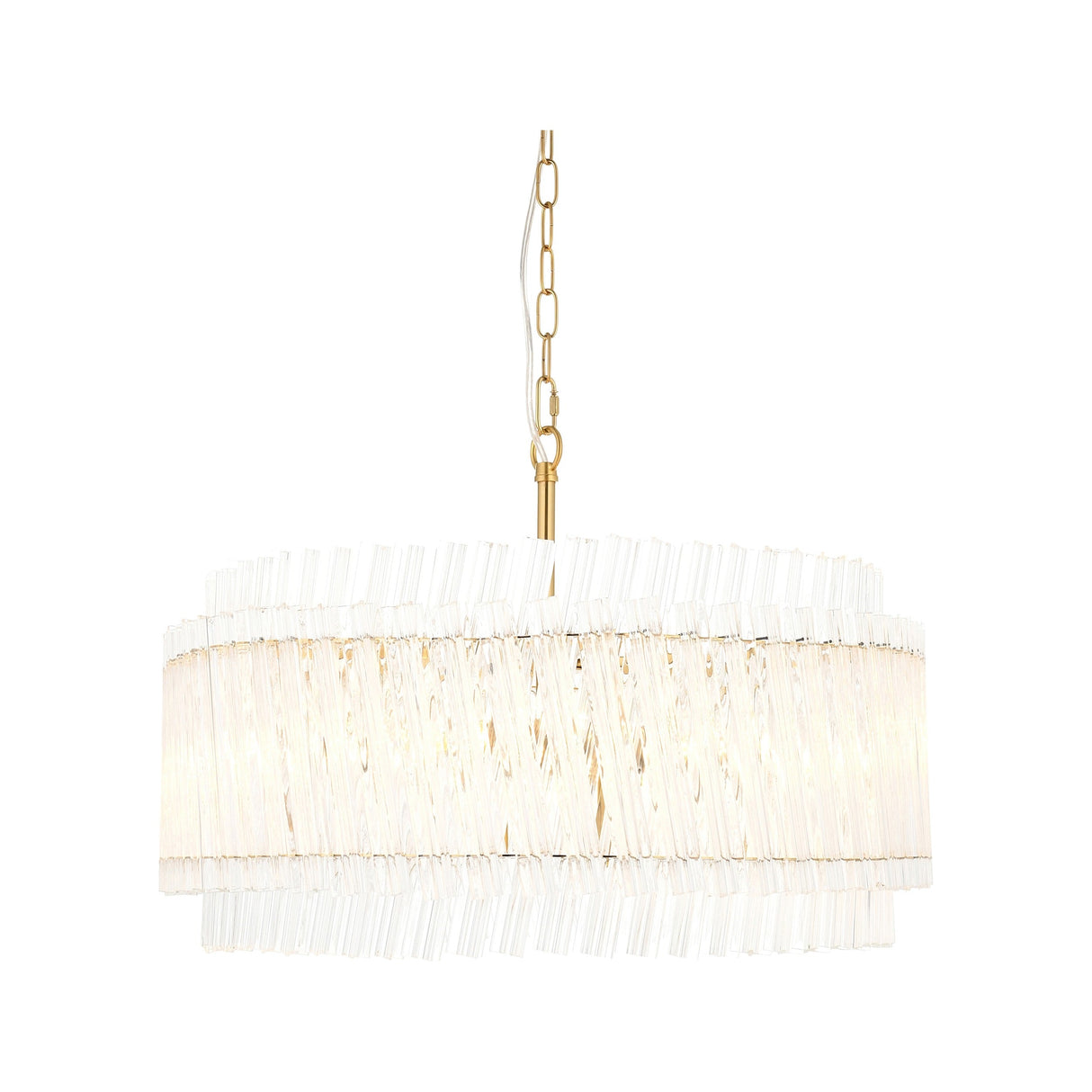 Nettlecote 5 Light Pendant - Brushed Aged Brass