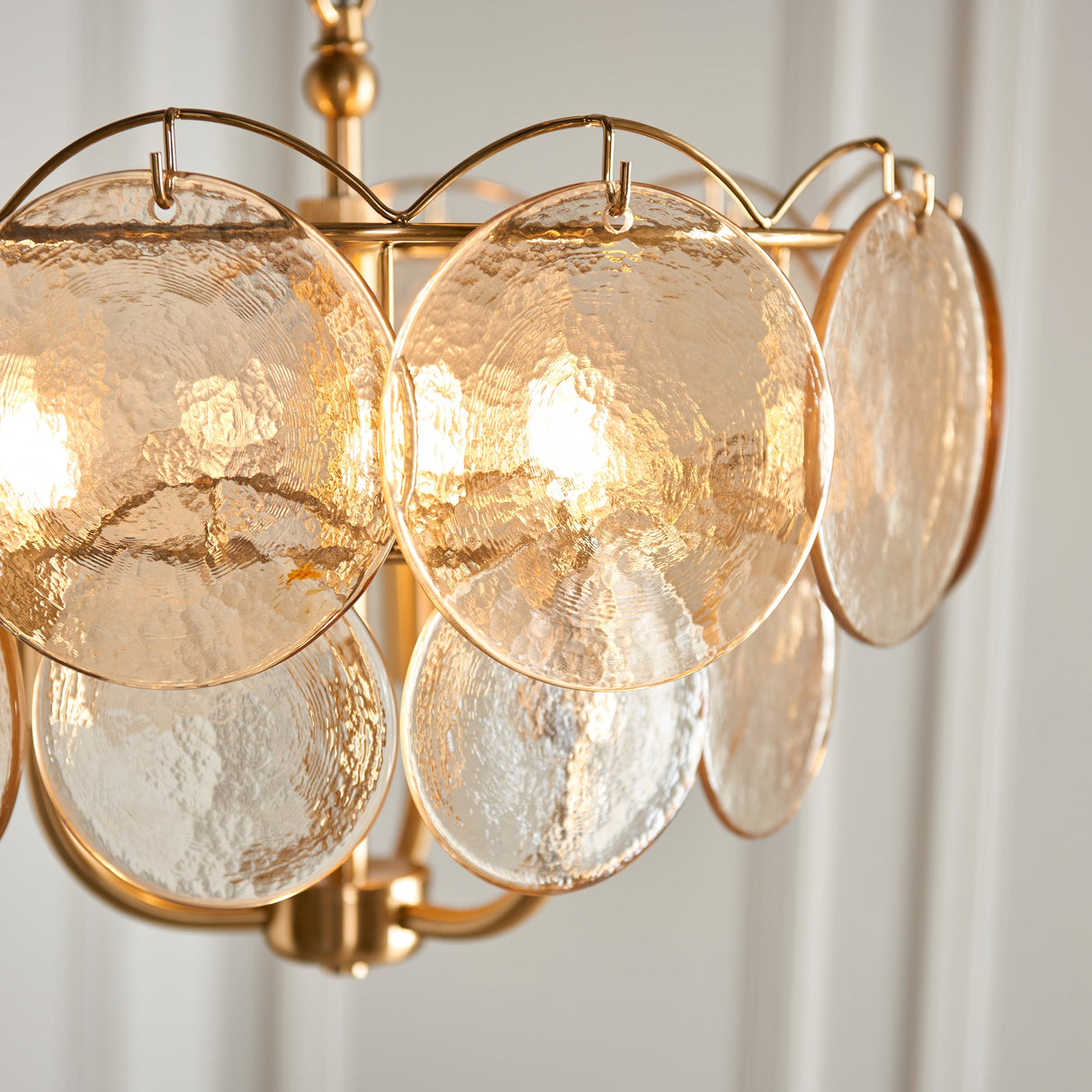 Ryewold Handmade Champagne 3 Light Pendant - Brushed Aged Brass