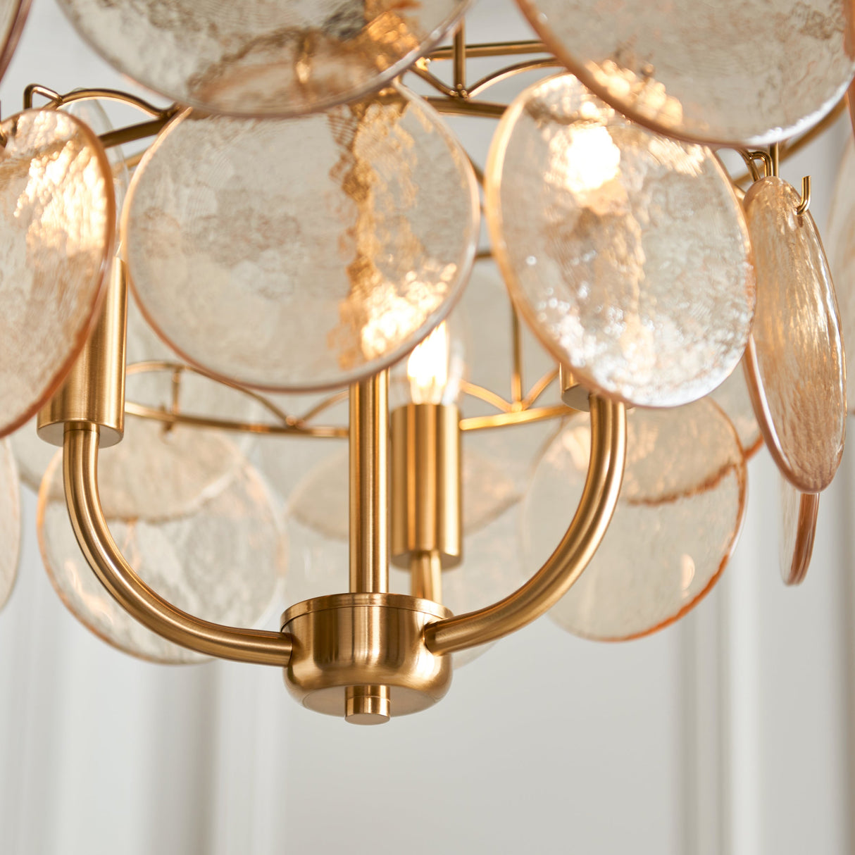 Ryewold Handmade Champagne 3 Light Pendant - Brushed Aged Brass