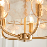 Ryewold Handmade Champagne 5 Light Pendant - Brushed Aged Brass