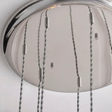 Quilbrook Cascade 7 Light Pendant - Bright Nickel Clear