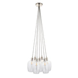 Quilbrook Cluster 7 Light Pendant - Bright Nickel Clear