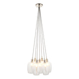 Quilbrook Cluster 7 Light Pendant - Bright Nickel Clear