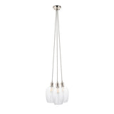 Quilbrook Cluster 3 Light Pendant - Bright Nickel Clear