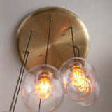 Quilbrook Cascade 7 Light Pendant - Antique Brass Clear