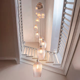 Fennhollow Ribbed Cascade 13 Light Pendant - Bright Nickel Clear