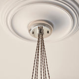 Fennhollow Ribbed Cluster 7 Light Pendant - Bright Nickel Clear