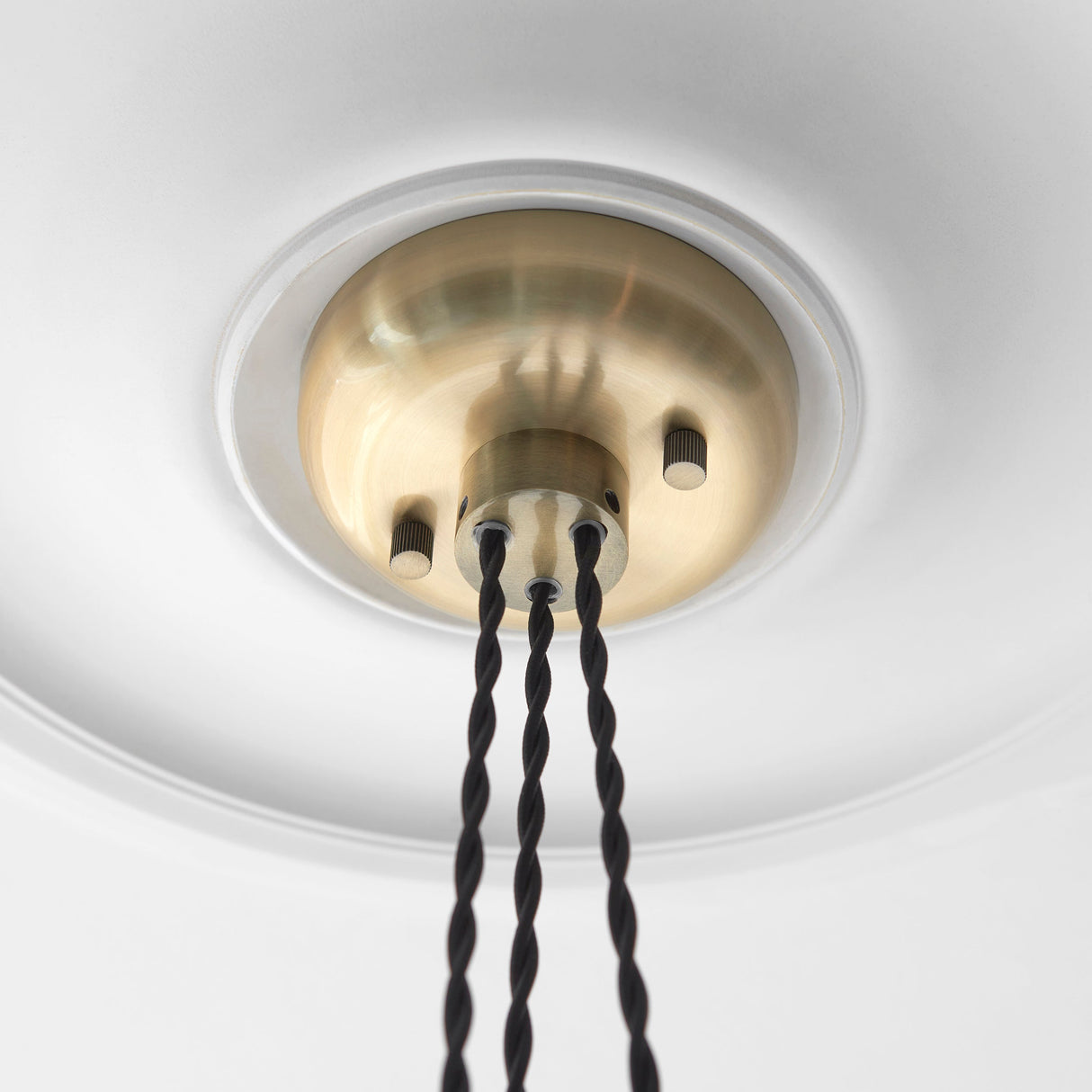 Fennhollow Ribbed Cluster 3 Light Pendant - Antique Brass Clear