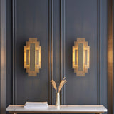 Dunmoor Rectangular Panel Twin Pack Wall Light - Silver