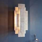 Dunmoor Rectangular Panel Twin Pack Wall Light - Silver