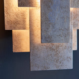 Dunmoor Rectangular Panel Twin Pack Wall Light - Silver