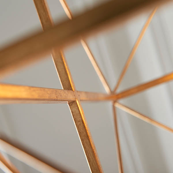 Padgrove Large Angular Framed Multi 4 Light Pendant - Gold Leaf