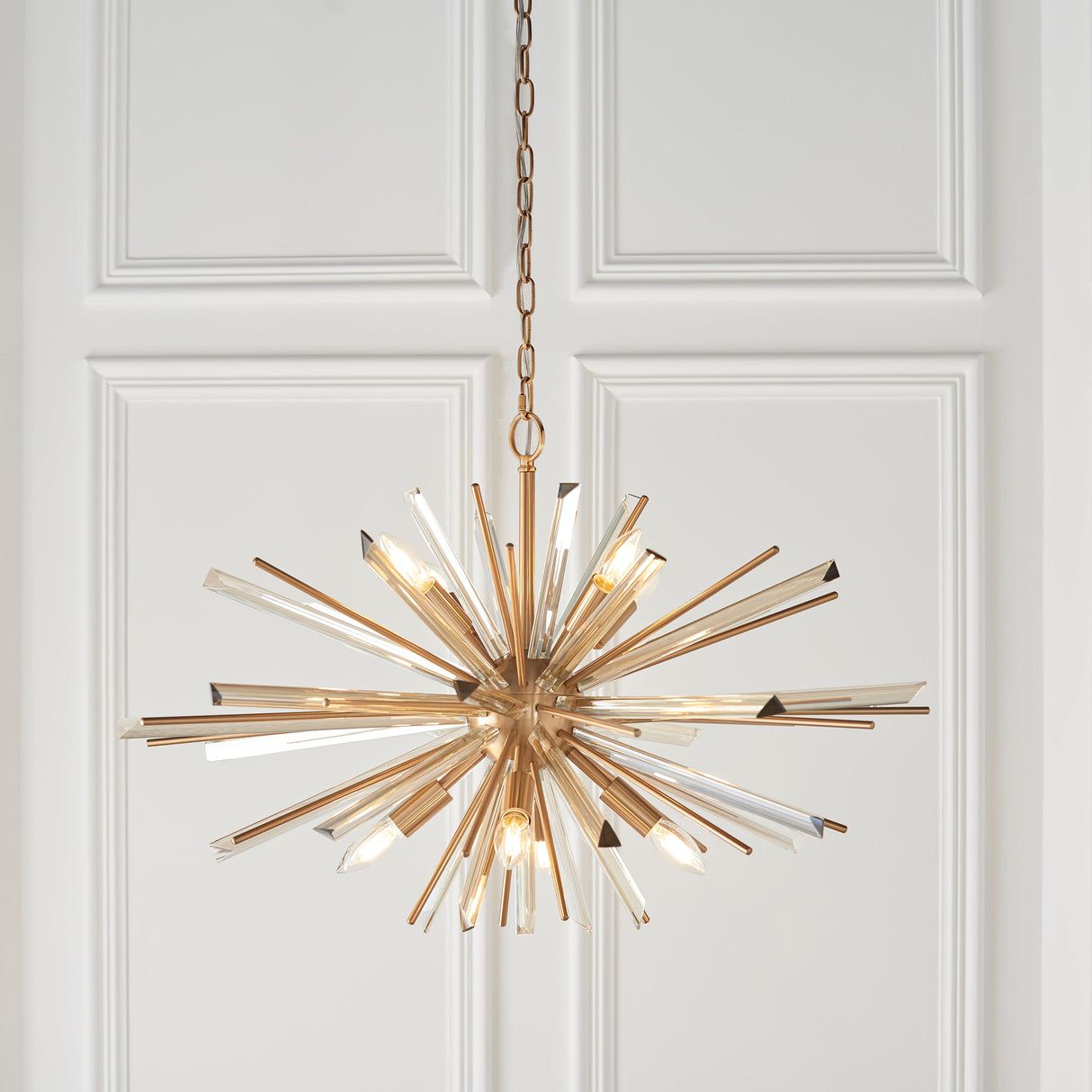 Selmoor Large Shards 8 Light Pendant - Antique Brass Plated