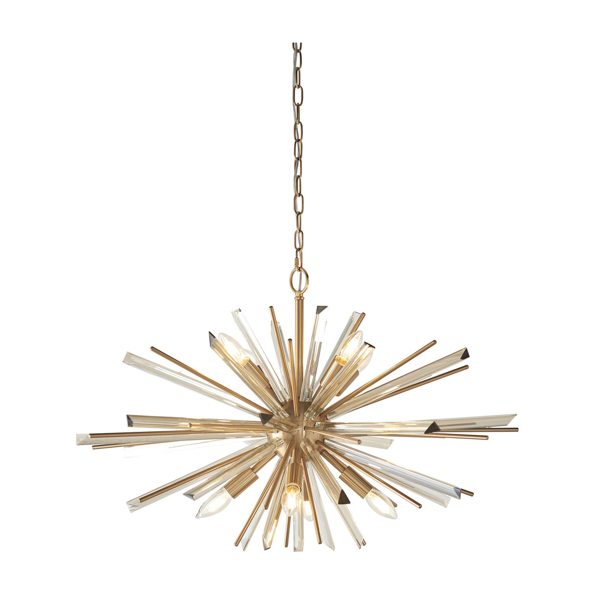 Selmoor Large Shards 8 Light Pendant - Antique Brass Plated
