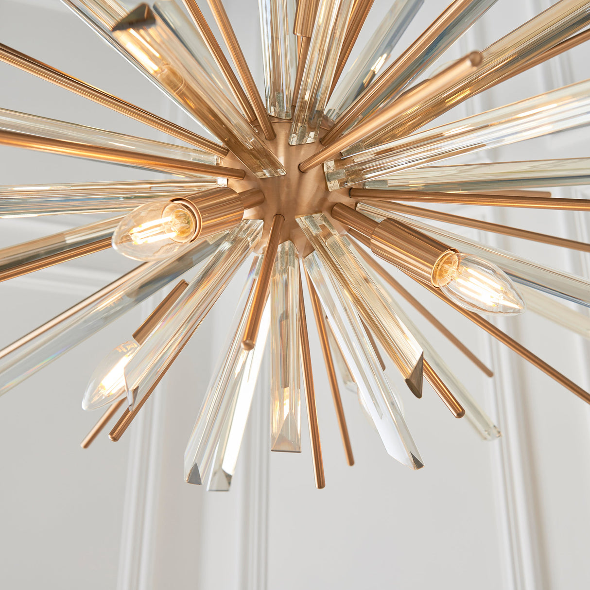 Selmoor Large Shards 8 Light Pendant - Antique Brass Plated
