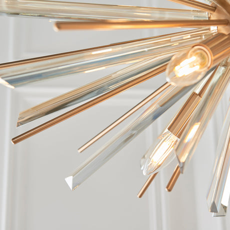 Selmoor Large Shards 8 Light Pendant - Antique Brass Plated