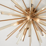Selmoor Shards 4 Light Flush Ceiling Light - Antique Brass Plated