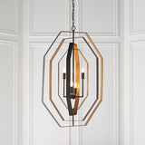 Marrindale Extra Large Geometric Frame 4 Light Chandelier - Natural