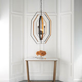 Marrindale Extra Large Geometric Frame 4 Light Chandelier - Natural
