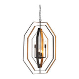 Marrindale Extra Large Geometric Frame 4 Light Chandelier - Natural
